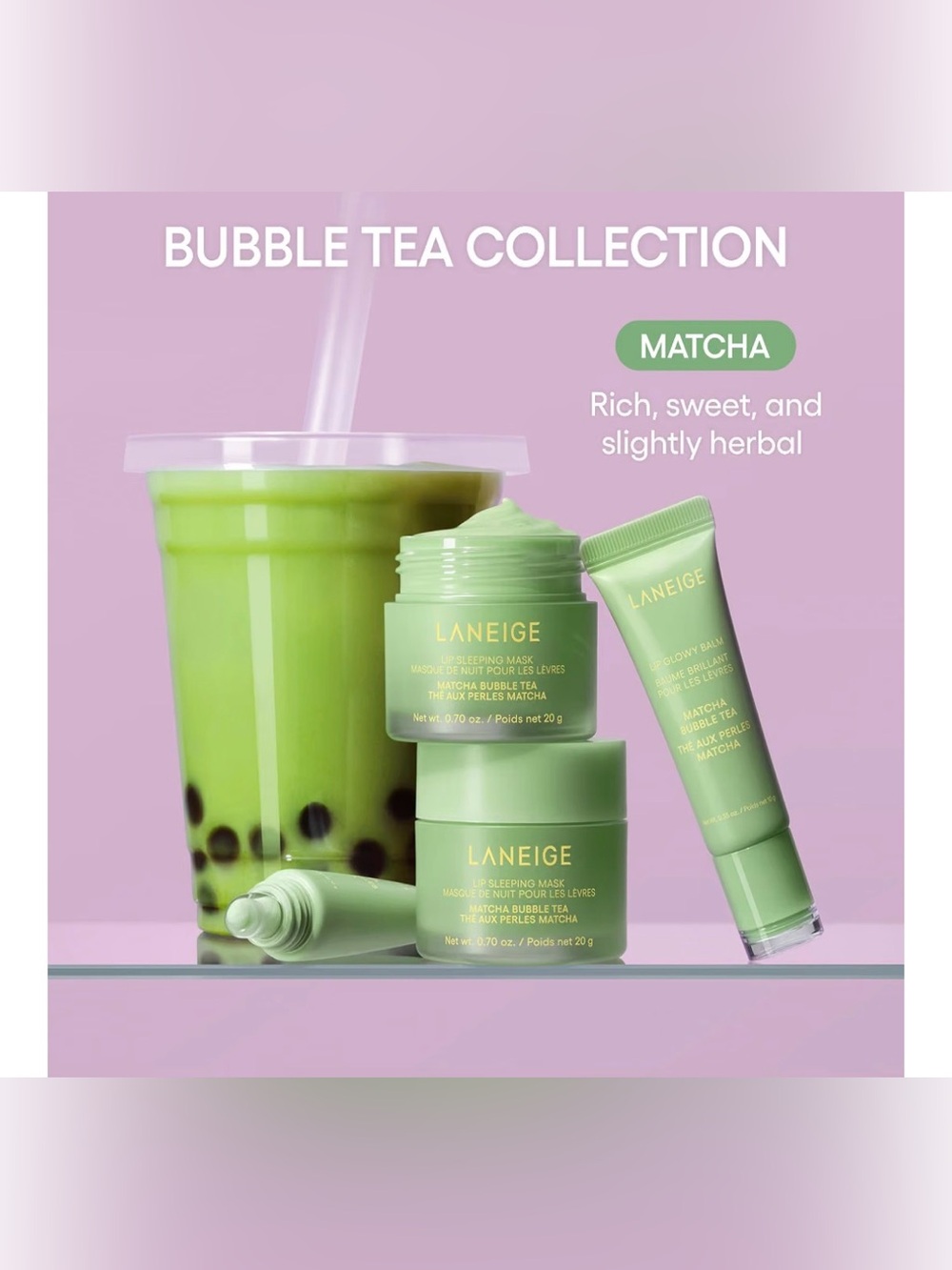 Laneige Lip Glowy Balm Matcha Tea Bubble